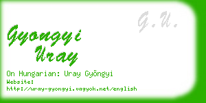 gyongyi uray business card